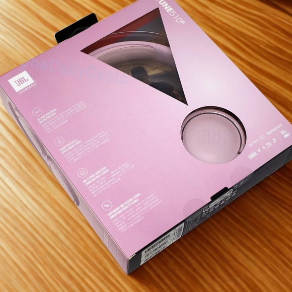JBL Tune 510BT Wireless Bluetooth On Ear Stereo Headphones Mic Bass Rose Pink - Picture 2 of 2